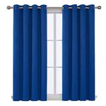 Deconovo Blackout Curtains for Living Room, Room Darkening Curtain Panel for Bedroom, Thermal Insulated Window Curtain, 1 Panel, Royal Blue, 52 W x 63 L Inch Long Curtain