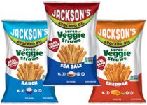 Jackson’s Super Veggie Straws Variety Pack (6.5 oz, Pack of 6) – Ranch, Cheddar, Sea Salt – Gluten Free, Made with Premium Avocado Oil, Veggie Chips, Snack Variety Pack, Veggie Straws Individual Bags