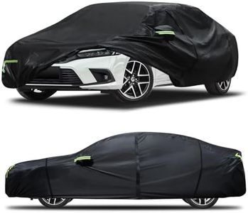 Car Cover Custom Fit for Honda Civic 1991-2025,6 Layers Truck Cover Waterproof All Weather for Automobiles,Outdoor Full Exterior Cover,Rain, Sun, Wind Protection,Black