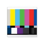 CafePress SMPTE Standard Definition Television Color Bars EG Square Bumper Sticker Car Decal