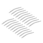 uxcell 26mm Curved Spring Bar Pins 1.5mm Dia Stainless Steel Double Flanged End Watch Band Link Pin 20pcs