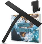 Quniof Squeegee for Shower Glass Door 9" Multi-Purpose Silicone Squeegee for Bathroom, Mirror, Shower Door, Window, Glass, Car and Tile (Black)