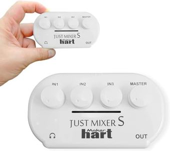 Maker hart JUST Mixer S Portable 3 Channels Stereo IN Mini Audio Mixer/2 Stereo Output/Battery/USB Power/3C Device