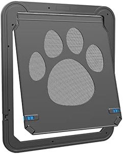 Large Dog Door for Screen Door, Easy Install Lockable Pet Screen Door for Sliding Door, Doggy Screen Door