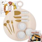 The Bamboo Abode Charcuterie Board Gift Set, White Wood: Unique Mother's Day Gifts For Mom, House Warming Gifts New Home, Wedding Gifts for Couple, Bridal Shower Gift