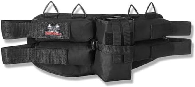 Maddog 4+1 Entry Level Paintball Harness Pod Pack Belt with HPA CO2 Tank Holder Pouch | Harness Only