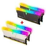 v-Color Prism Pro RGB SCC(2+2) Kit 32GB (2x16GB) 3200MHz (PC4-25600) DDR4 RAM with RGB Filler Kit Gaming Desktop Memory Module Ram Upgrade (SCC-TL1632816A-E6PRSWK)