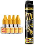 Good knight Gold Flash - Mosquito Repellent Refill, 45ml Each (Pack of 4) + HIT Mosquito and Fly Killer Spray, 700ml