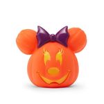 Disney Store Official Minnie Mouse Small Light-Up Jack-o'-Lantern, 16.5cm/6”, Moulded Carved Pumpkin with Big Smile, Indoor or Outdoor Halloween Decorations Features Timer Settings and On/Off Switch