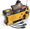 Yestiwc 2000mAh NOAA Emergency Crank Radio with 3 Built-in Cables, Emergency Weather radio with Phone Charger, Solar Charge, Hand Crank & Battery Operated, SOS Alarm&Flashlight for Hurricane Emergency
