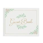 Rileys Wedding Guest Book – Guest Book for Wedding Reception – Wedding Guestbook for Guests to Sign with ‘My Wedding Day’ Keepsake Packaging - Floral Guest Book Wedding with Gold Foil 20 x 25 cm