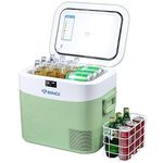 BINGI Portable Car Fridge Freezer 22L, 12V/24V DC & 100-240V AC Dual Power, -18℃ to 15℃ Adjustable Car Refrigerator, Cooler Box for Camping Campervan, Travel, RV, Truck, Picnic, Boat