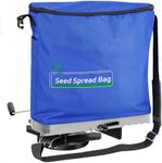 Zipcase 25lb Bag Seed Spreader with Waterproof Bag, Rare Baffle and Accurate Gears, Handheld Grass Seed Spreaders for Lawns, Blue