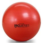 TheraBand Exercise & Stability Ball with 55 cm Diameter, Standard Fitness Ball for Improved Posture, Balance, Core Stability, & Rehab, Fitness Ball for Back Pain, Pilates & Yoga Ball, Red