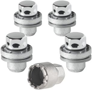 Farad GalaxyLock 382/M Chromed Lug nut Wheel-Locks Kit Suitable for Toyota Camry (M12 X 1.5 Thread Size) - Set of 4 Lug Nuts + 1 Key