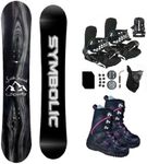 Symbolic Knotty Kids Snowboard & Bindings & Boots Package (6 Kid MP245 Boot+Bindg NW-Z16, 130cm Knotty Rocker)
