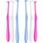 6 Pieces Tuft Toothbrush Tufted Brush End-Tuft Tapered Trim Toothbrush Soft Trim Toothbrush Single Compact Interdental Interspace Brush for Detail Cleaning