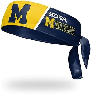 Suddora University of Michigan Tie Headband, Michigan Wolverines Breathable Sweatbands for Sports Events, Non-Slip Fabric Headband for Football, Tennis, Workout, Costumes & Cosplay