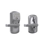 Schlage FE595CS V PLY 626 ELA Plymouth Light Commercial Electronic Keypad Lock with Elan Lever, Brushed Chrome