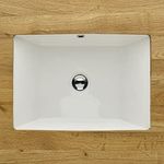 Clickbasin Large Undermount Rectangular White Bathroom Basin 550mm x 400mm Inset Under Counter SERPA