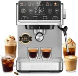 ecozy 4-in-1 Espresso Machine and Coffee Maker Combo with Milk Frother, All in One with Cold Brew & Over Ice, Interactive Touch Screen, Brezzano Elite Series for Cappuccinos, Lattes, Americanos