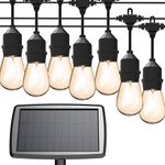MagicPro Solar String Lights, 15 LED Light Bulbs Solar String Light Waterproof Heavy Duty Outdoor Solar Lights 44 Ft for Garden Yard Deck Warm White