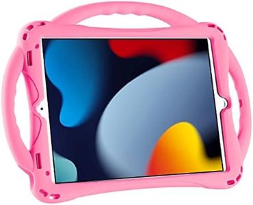 TopEsct iPad 7th/8th/9th Cover per Bambini Protettiva Antishock con Maniglie Resistente agli Urti per iPad 7th Gen 10.2 (2019)/iPad 8th Gen 10.2 (2020)/iPad 9th Gen 10.2 (2021) (Rosa)