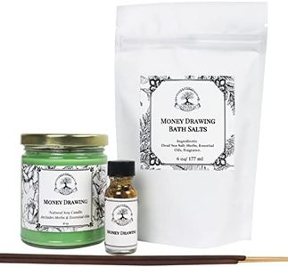 Money Drawing Spell Kit by Art of the Root | Handmade Candle, Bath Salts, Incense & Oil | Wiccan, Pagan & Magick | Cash, Prosperity, Success, Financial Security & Abundance Rituals