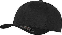 Flexfit Unisex 5 Panel Black S/M Yupoong Flexfit Headwear, Black, S-M UK