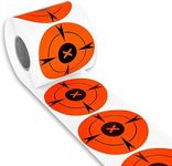 Highwild 250 Pack of 3-inch Fluorescent Orange Bullseye Adhesive Target Stickers - Suitable for Handguns, Rifles, BB Guns, Airsoft, Pellet Guns