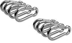 Fitcozi Heavy Duty Safety Lock Cable Attachment,Stainless Steel Spring Snap Hook (Pack of 8)