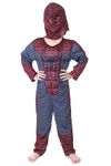 KAUSHIK ENTERPRISES Hosiery Fabric Spiderman Superhero Muscle Costume For Kids Halloween Dress Fancydress Birthday Gift | Cosplay Bodysuit for Boys and Girls, 5-6 Years