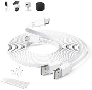 Itramax Flat USB C Power Extension Cable 20FT/2Pack,Extra Long USB A to USBC Charging Cord for Blink Mini 2/Outdoor 4,Ring Pan-Tilt Indoor Cam,eufy Cam S3 Pro,SoloCam S340/S350/S220/C210,EZVIZ H6c 2K