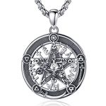 CELESTIA 925 Sterling Silver Tetragrammaton Pendant/Tetragrammaton Rings/Masonic Necklace/Pentagram Jewelry for Women Men, Sterling Silver, No Gemstone