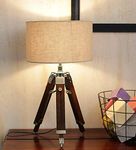 BEVERLY STUDIO 12 INCHES Beige Shade Tripod Table LAMP