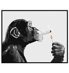 DOPE Chimp Smoking Weed LARGE 11x14