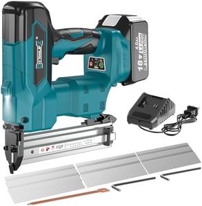 Cordless 18 Gauge Brad Nails for Makita 18V Battery: Electric Nail Gun with 3.0AH Battery and Charger - Nail Gun Battery Powered with 1000 Nails for Wood Carpentry, 5/8 to 1-1/4 Inch Staples, 2 Models