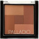 Palladio 2 In 1 Mosaic Powder Blush and Bronzer Silky Smooth Face Makeup Pressed Five Color Hues from Shimmering Pinks to Golden Browns Rich Pigmented Shades Flawless Finish, Spice, 0.28 Oz