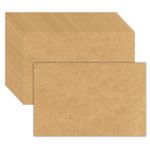 50 Pack 5x7 Kraft Blank Cardstock Paper Thick Paper - 80lb Flat Cards Stock Printer Paper for Make Your Own DIY Invitations, Note, Greeting, Table Cards - Writing, Stamping, Drawing, Painting