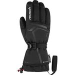 Reusch Down Spirit Gore-tex Extra Warm, Waterproof and Breathable Ski Gloves with Down, Black/Silver, 8.5