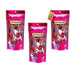 Foodie Puppies Optimum Fish Food for Aquarium Fish (200g - Pack of 3 (Mini)) | Highly Digestible & Added with Fish Meal, Corn Protein Meal & Fish Oil with Free Key Ring