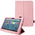 TECHGEAR Smart Case Designed For All New Amazon Fire Max 11" (2023 / 13th Generation) Slim PU Leather Folio Smart Stand Case Cover with Hand Strap & Auto Wake/Sleep [Pink]