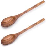 HAKSEN 2PCS Wooden Cooking Spoons, 