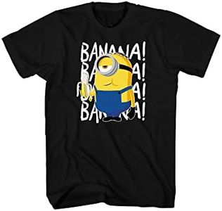 Despicable Me Minions Banana Youth Boys T-Shirt, Black, Large