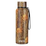 Borosil Hydra Trek Mapple 700 ml Stainless Steel Water Bottle | Double Wall Vacuum Insulated Flask, Green | 20 Hours Hot & 24 Hours Cold | Ideal for Personal & Corporate Gifting | 1 Year Warranty