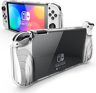 Mumba Case for Nintendo Switch OLED 2021, [Thunderbolt Series] Protective Clear Cover with TPU Grip Compatible with Nintendo New Switch OLED 7 Inch Console and Joy-Con Controller (Clear)