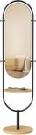 DHARA DECOR Full-Length Floor Mirror 3-in-1 Modern Standing Full Body Mirror Award Winning Design 16.5 x 18.9 x 68.9 Inches Oak Beige and Ink Black
