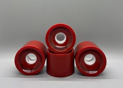 GHOST BOARDS Ghost Wheels- 70MM 78A Long Board Wheels with ABEC-7 Bearings for Cruising & Carving- Solid Urethane Wheels for Tricks- Urethane Skateboard Wheels Built for Tricks & Control (Crimson Red)