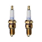 2 Pcs Replacement of F7TC Spark Plug Gasoline Engine Spark Plug for Generator Tractor ATV Dirt Bike Go Kart Moped Scooter