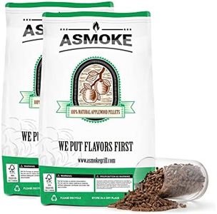 ASMOKE Wood Pellets For Smoker (Apple Wood Flavor) | 20 lbs Pack of BBQ Pellets - All-Natural Flavor Hardwood - Pellets for Pellet Stove